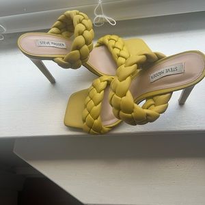 Neon Green Braided Steve Madden Heels